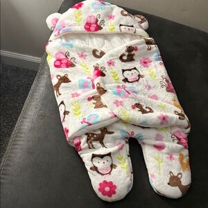 Adorable Baby Swaddle Blanket with Animal Print